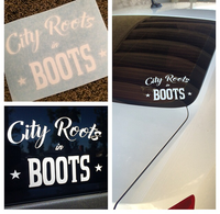 City Roots in Boots Logo Decal