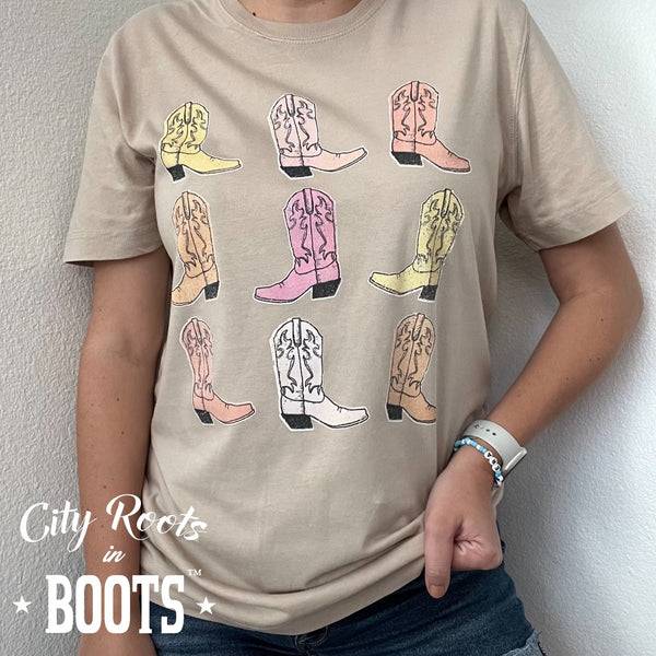 These Boots Were Made For Walkin' Tan Graphic Tee