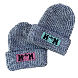 M🤠M Leather Patch Beanie