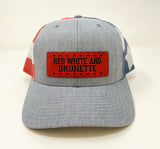 Blonde, Brunette & Red Head Heather Gray Flag Hat