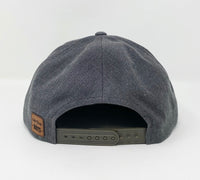 Dark Gray Wool American Flag Flat Bill Hat