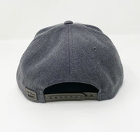 Dark Gray Wool Red Line Flat Bill Hat