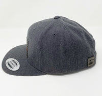 Dark Gray Wool Red Line Flat Bill Hat