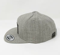 Light Gray Wool Red Line Flat Bill Hat