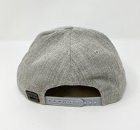 Light Gray Wool Red Line Flat Bill Hat