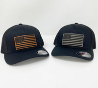 Black American Flag Flexfit Hat