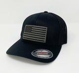 Black American Flag Flexfit Hat