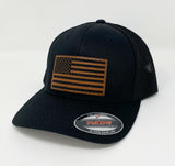 Black American Flag Flexfit Hat