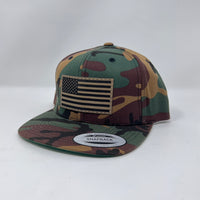 Camo American Flag Flat Bill Hat