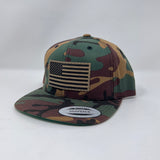 Camo American Flag Flat Bill Hat