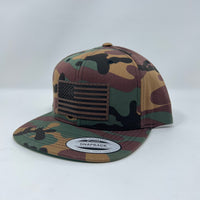 Camo American Flag Flat Bill Hat