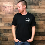 City Roots in Boots Black Logo Tee