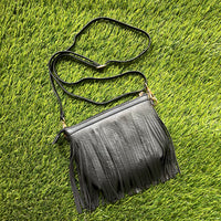 Faux Leather Fringe Handbag