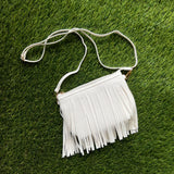 Faux Leather Fringe Handbag