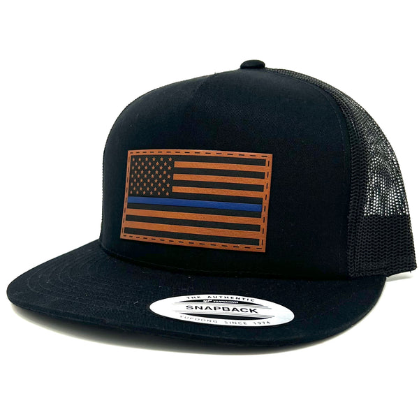 Blue Line Flat Bill Hat