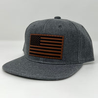 Gray American Flag Hat