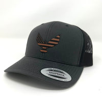 Charcoal/Black Eagle Flag Hat