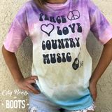 Peace Love Country Music Tee