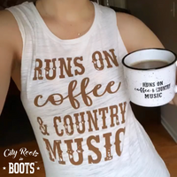 Runs on Coffee & Country Music Mug