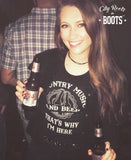 Country Music and Beer That’s Why I’m Here Women's Tank