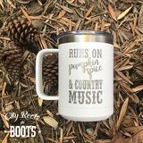 Runs on Pumpkin Spice & Country Music Insulated Coffee Mug