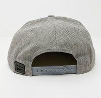 Light Gray Wool American Flag Flat Bill Hat
