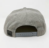 Light Gray Wool American Flag Flat Bill Hat