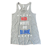 Red White and Blonde Women's Tank