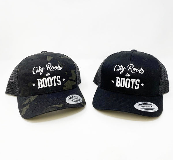 City Roots in Boots Embroidered Snapback Hat