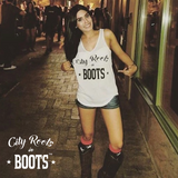 City Roots in Boots Women's V Neck Tank
