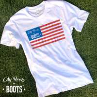 City Roots in Boots American Flag Tee