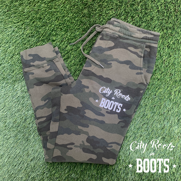 City Roots in Boots Camo Unisex Fleece Sweatpants
