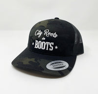 City Roots in Boots Embroidered Snapback Hat