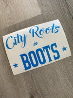 City Roots in Boots Logo Decal