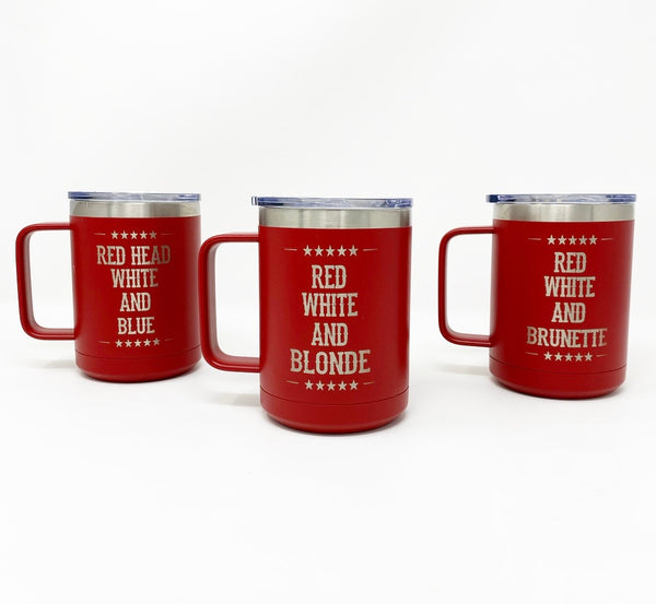 Blonde, Brunette, & Red Head Insulated Coffee Mug