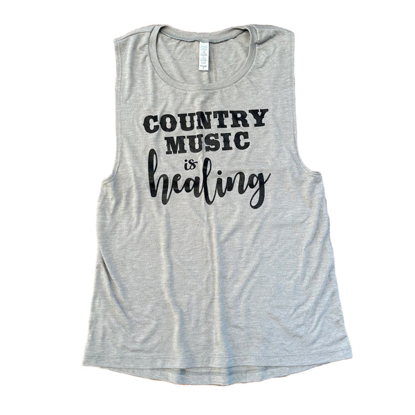 Country Music is Healing Women's Muscle Tank