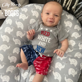 Red White and New Unisex Onesie