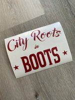 City Roots in Boots Logo Decal