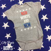 Red White and New Unisex Onesie