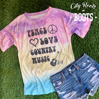 Peace Love Country Music Tee